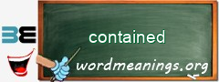 WordMeaning blackboard for contained